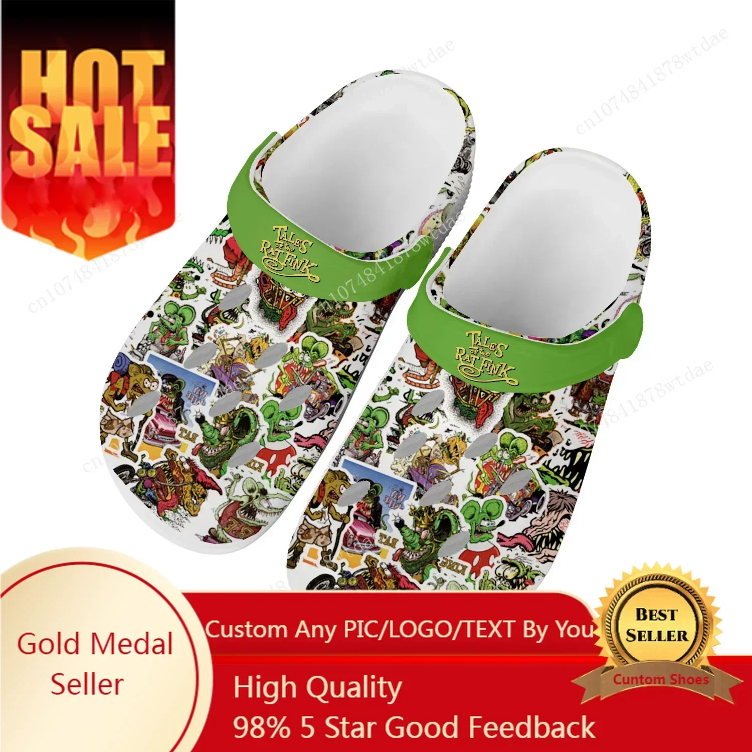 

Tales Of The Rat Fink Home Clogs Mens Womens Teenager Customize Water Shoes Anime Cartoon Garden Beach Hole Slippers Sandals