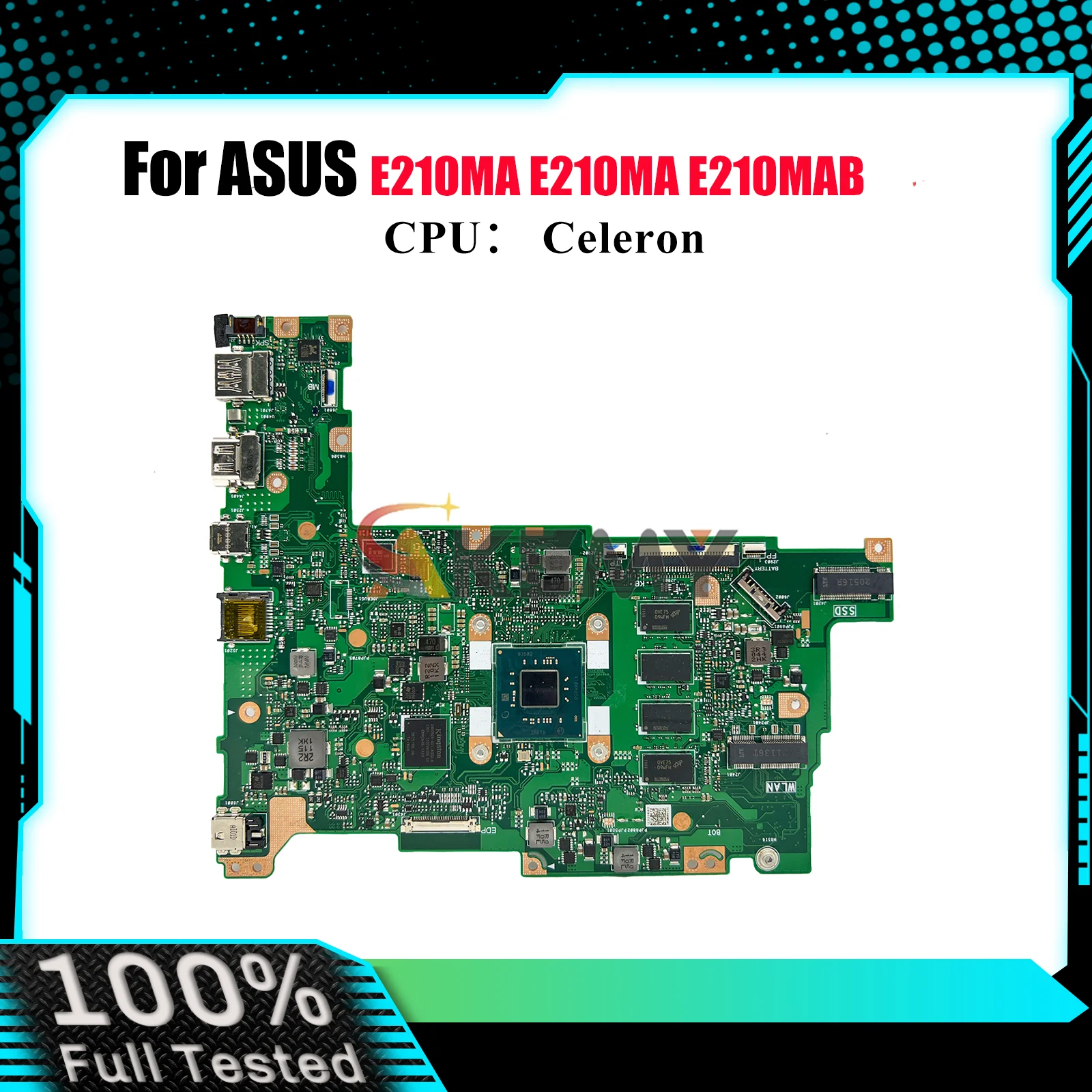 

E210MA Laptop Motherboard For ASUS EeeBook E210M E210MAB E210MA Notebook Mainboard With Celeron CPU 100% tests OK fast shipping