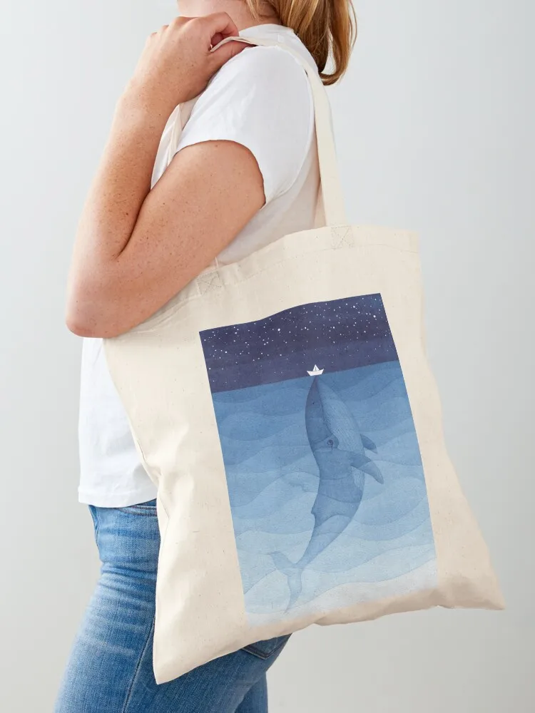 

Blue whale, sea animal Tote Bag personalized tote bag Canvas reusable grocery bags shopping bag