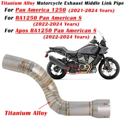For Pan America 1250 Apos RA1250 Pan American S 2021 - 2024 Motorcycle Exhaust Escape Modified Titanium Alloy Middle Link Pipe