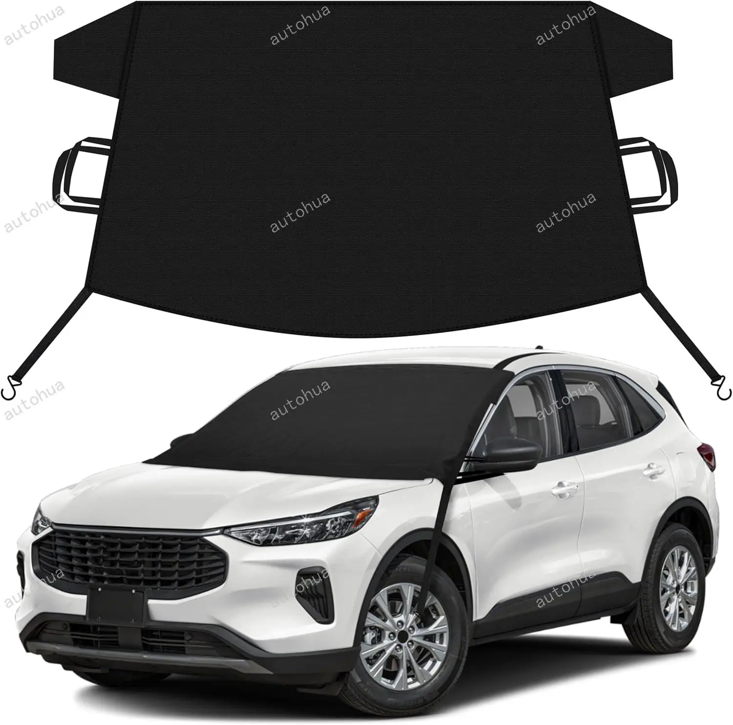 

Car Snow Cover for Ford Escape Windshield Cover for Ice Snow with Heavy-Duty 600D Oxford Car Cover, Waterproof & Anti-Slip,