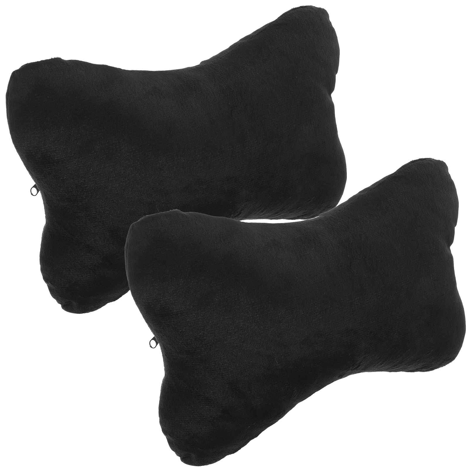 

2pcs Car Headrest Pillow Neck Support Cushion Black Travel Auto Accessories Comfortable Driving Sleeping Car Interior