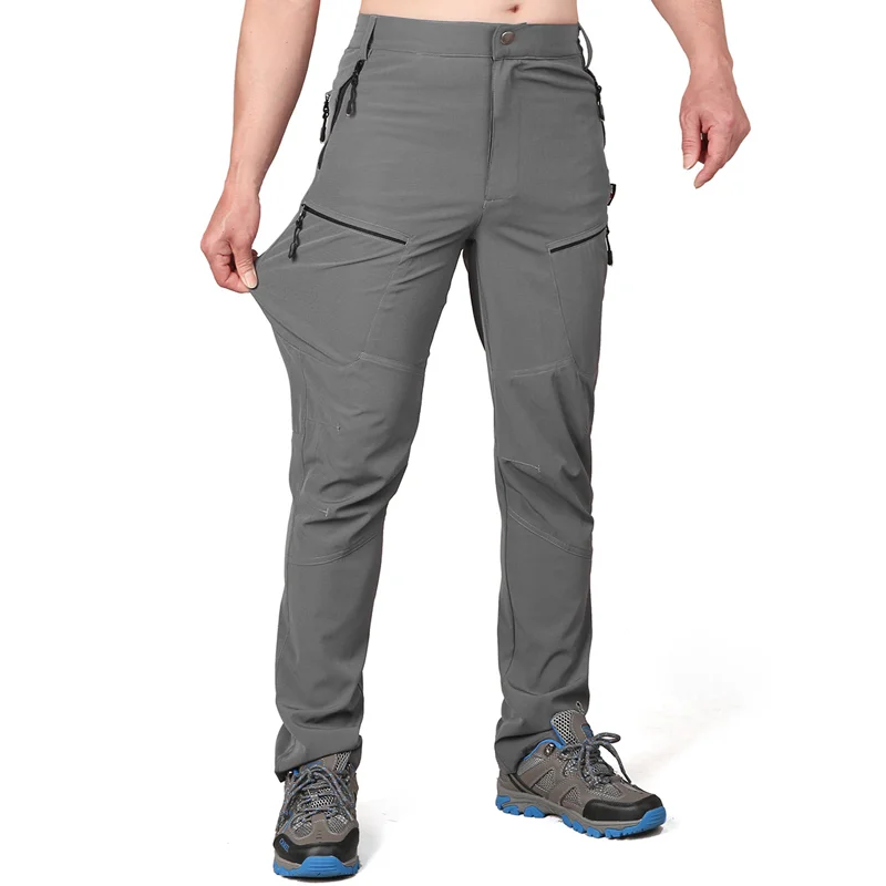 

Outdoor Sport Pants Men Quick Drying Breathable Multi-pockets Stretch Trousers Hiking Camping Fishing Climbing Pants Summer Thin