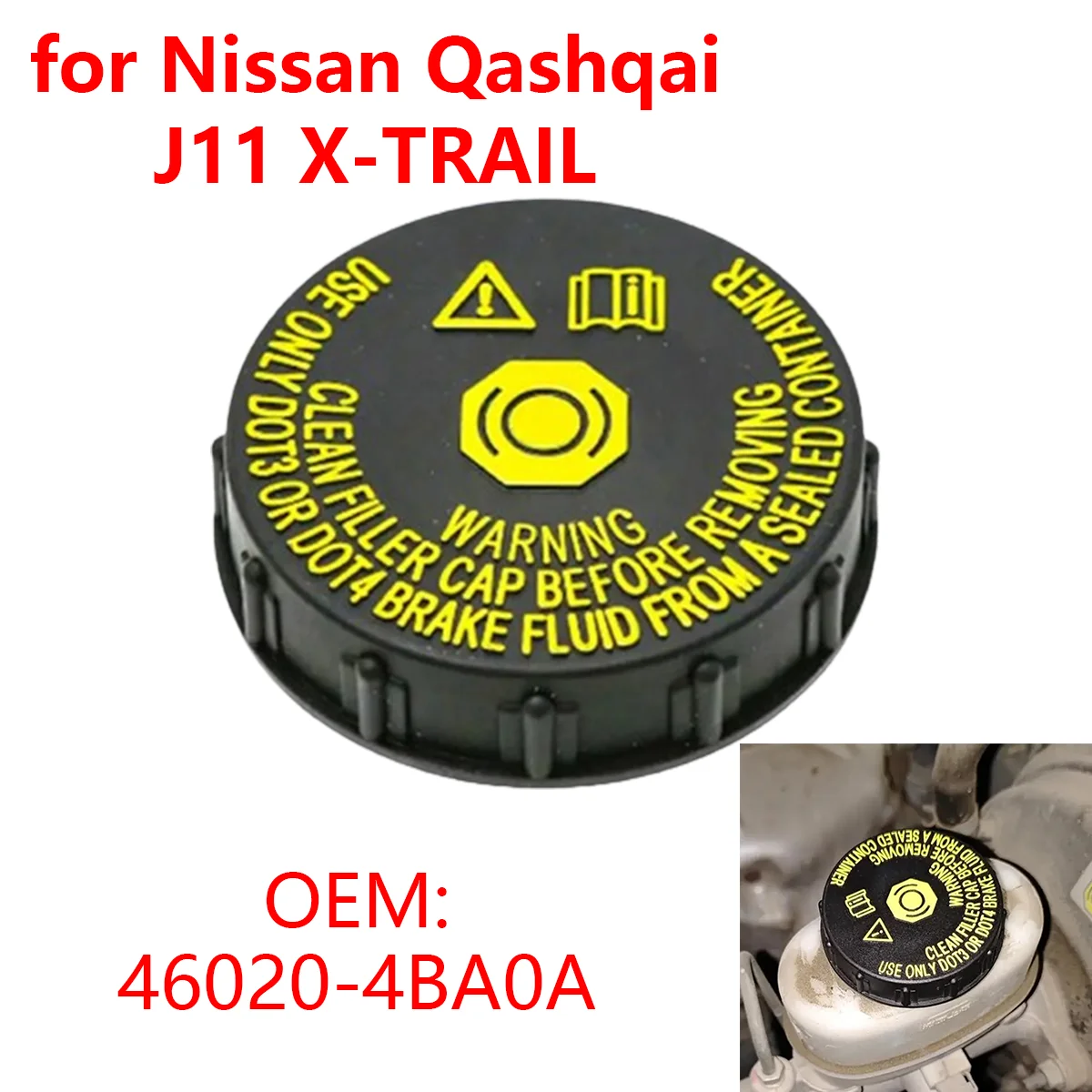 

Для Nissan Qashqai J11 X-TRAIL 46020-4BA0A крышка крышки резервуара тормозной жидкости