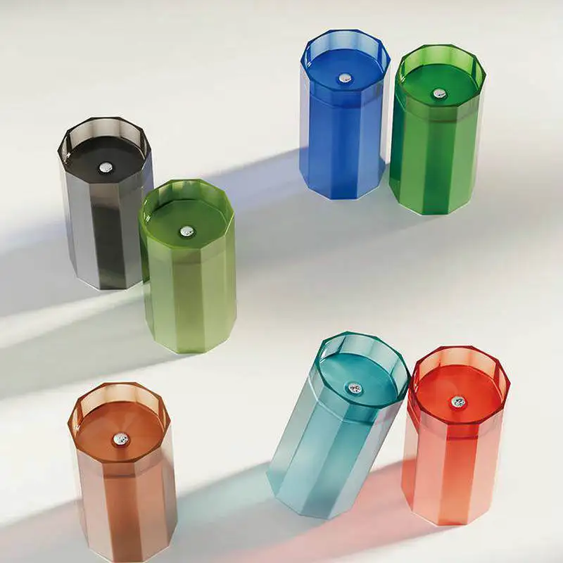 Diamond shaped transparent colored resin column basin, home hotel vertical personalized washbasin