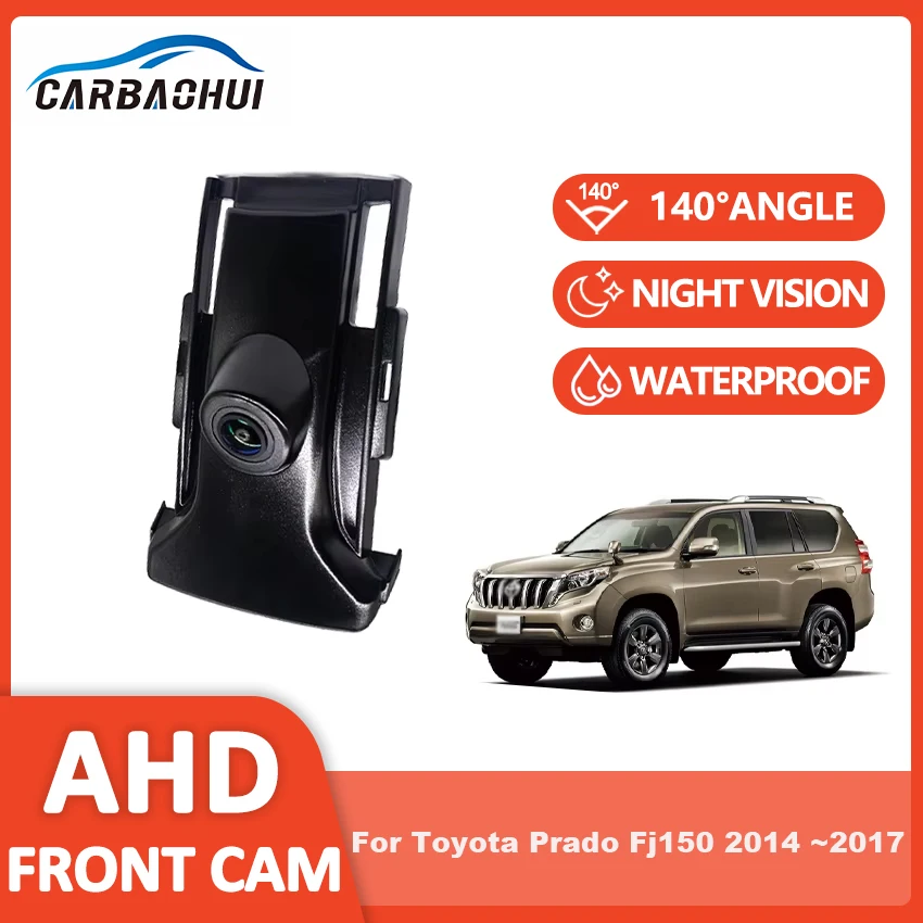 

Car Front View Camera AHD 1080P Night Vision Forward Parking Logo Camera For Toyota Prado Fj150 2014 ~2017