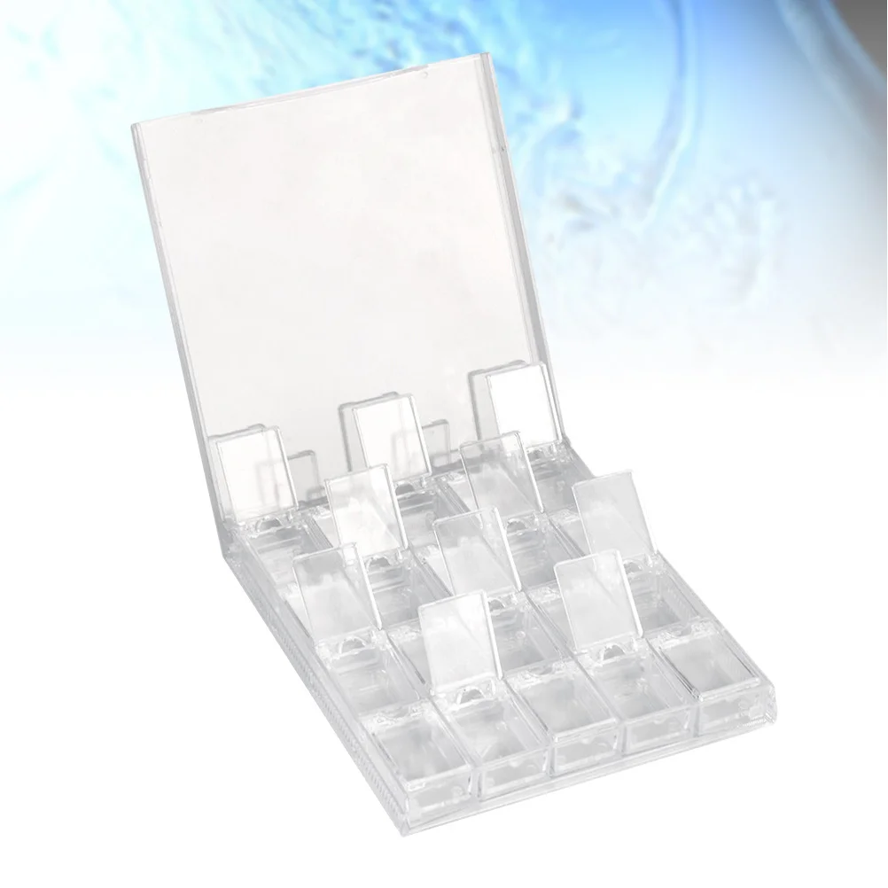 1 قطعة 20 مقصورات شفافة مسمار الفن صندوق منظم ل بريق الترتر الخرز العناصر الصغيرة تخزين صندوق تخزين لامع #1
