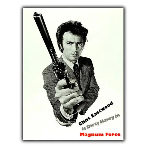 Letrero Metálico Decorativo de Pared con Diseño de Clint Eastwood, Dirty Magnum Force, Impresión de Película, Aluminio