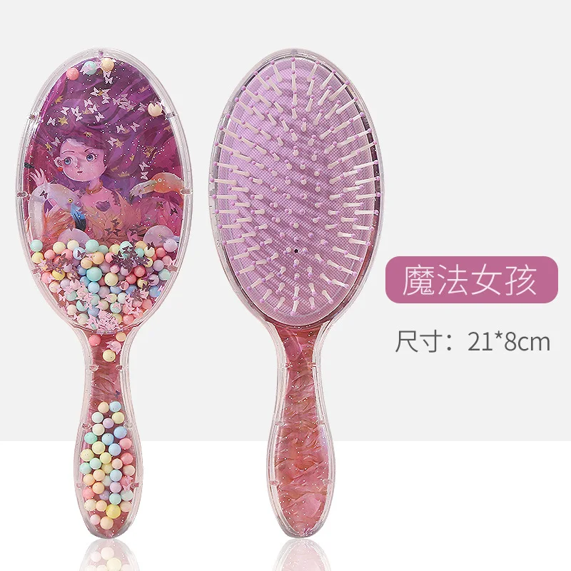 Hair Care Airbag Comb Anti-Static Cartoon Head Massager Hair Brush Comb Large Plate Fluffy Hairdressing Comb for Girl Kids Gift