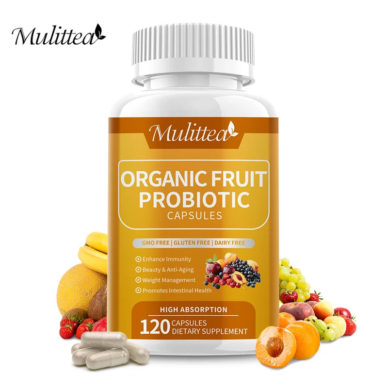 

Mulittea Fruit Probiotics Capules Promote Digestive Health Helps Burn Fat Metabolism Promotes Nutrient Digestion Immune Support