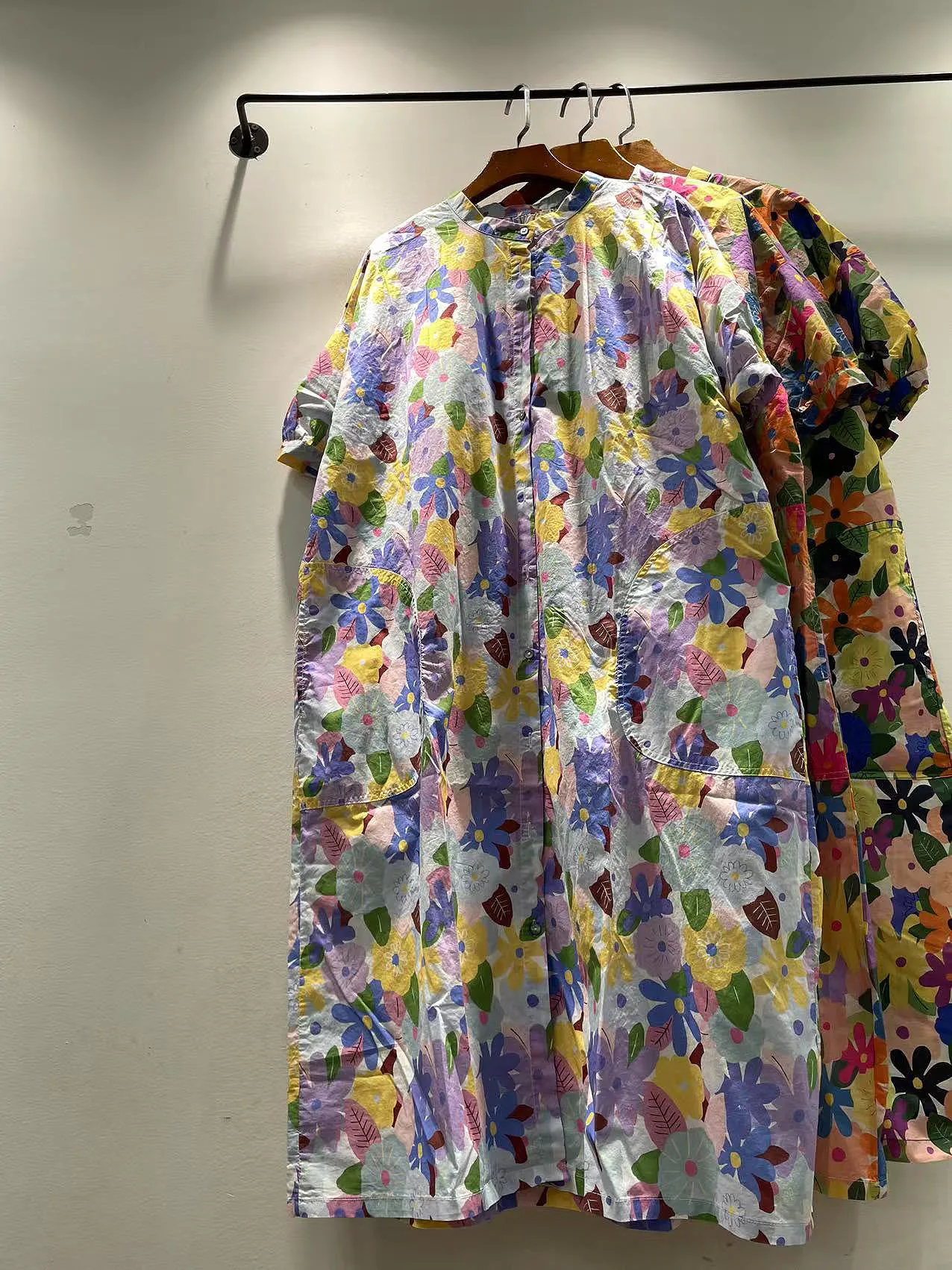 

Летняя женская свободная хлопковая круглая юбка трапециевидной формы с цветочным принтом Ne ort Sve Dr на одной пуговице, дышащая лыжная...