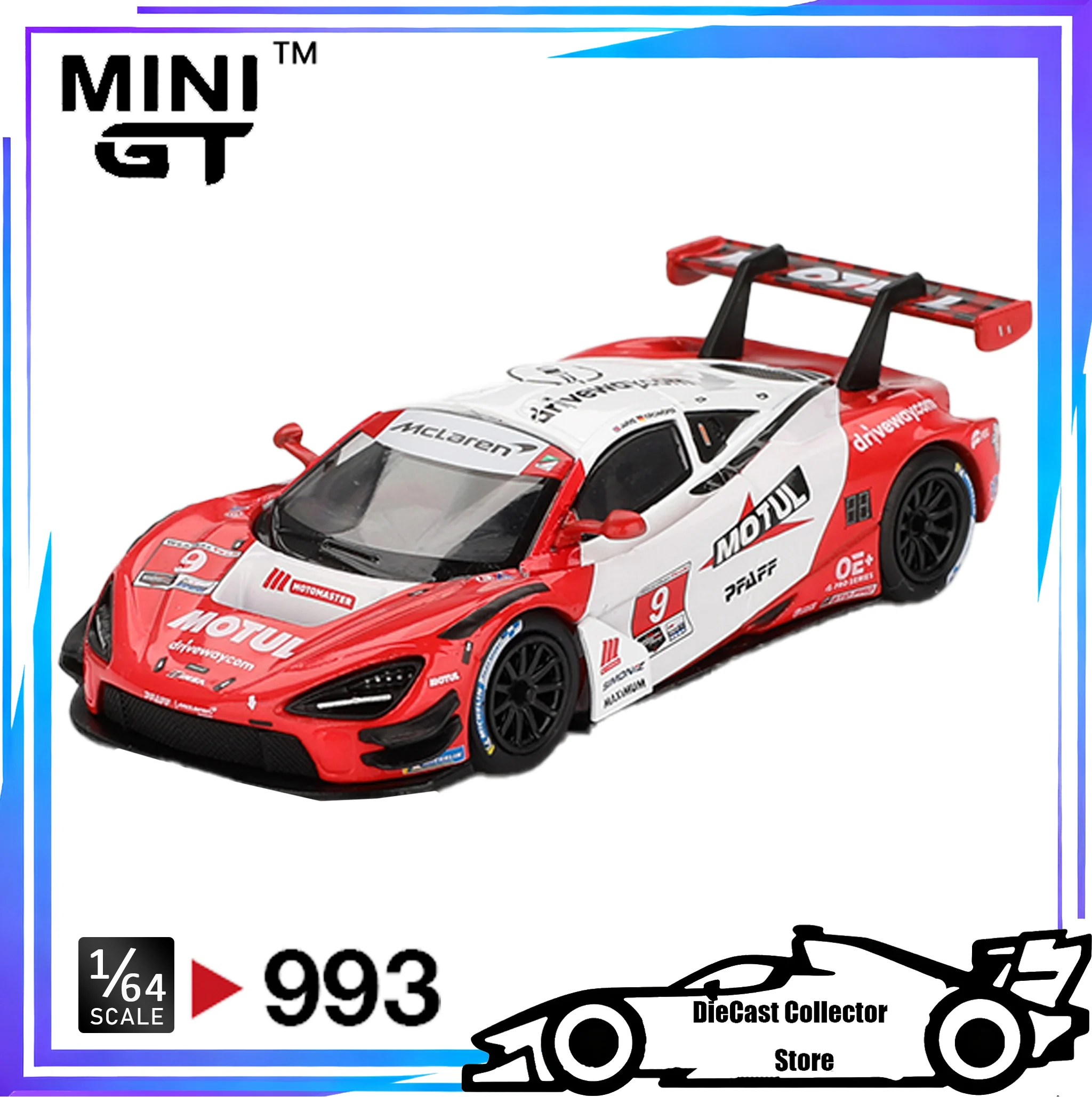 

MINI GT 1/64 McLaren 720S GT3 Evo Pfaff Motorsports 2024 IMSA Laguna Seca Alloy Car Model Gift