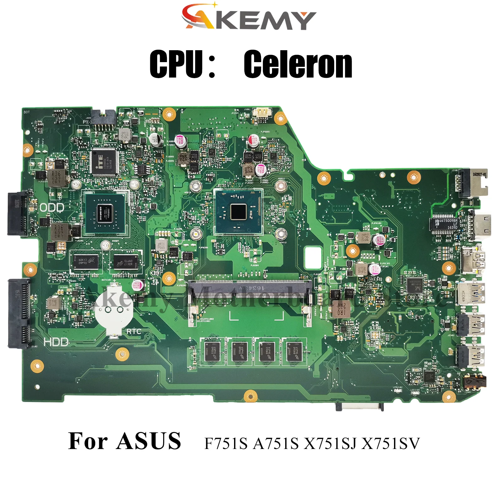 

X751SJ Материнская плата для ноутбука ASUS VivoBook X751SV X751S A751S F751S X751SJ Материнская плата с процессором Celeron 100% tests OK быстрая доставка