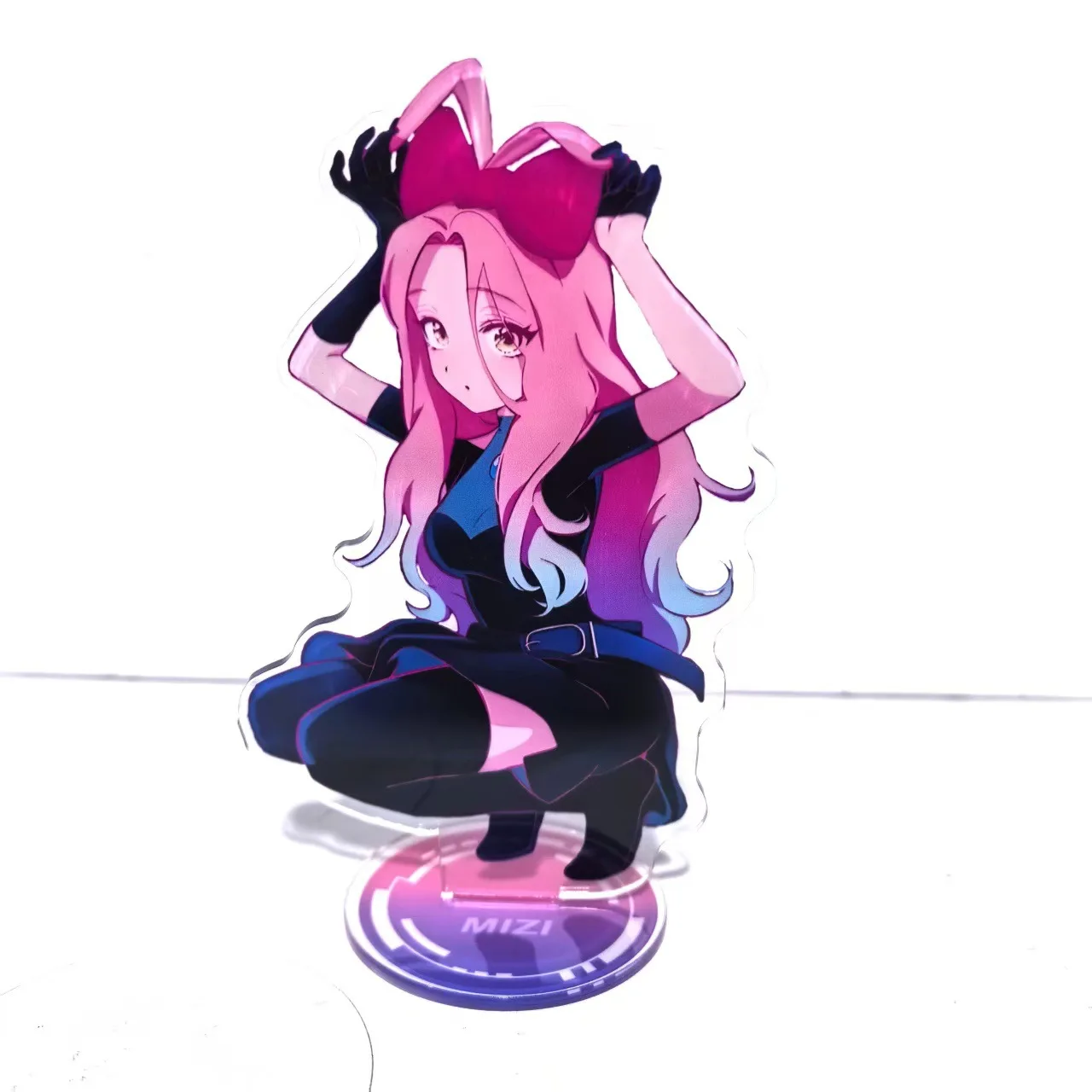 الغريبة المرحلة الاكريليك حامل MiziSua الحرم الجامعي الإبداعي أنيمي الأجهزة الطرفية عالية الجودة عرض سطح المكتب الحلي مروحة هدية فتاة صبي لعبة #6