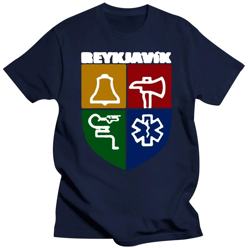 Fashion New ICELAND Reykjavik Fire Brigade Firefighter Department Navy T-Shirt S-3XL Tee shirt