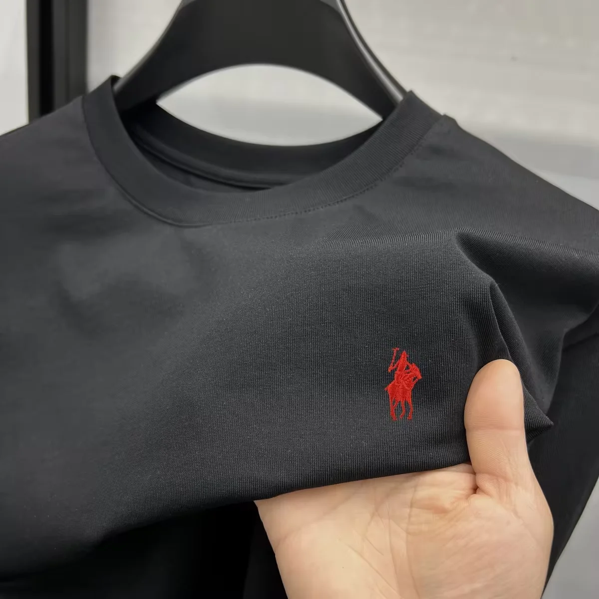 100% cotton breathable short sleeve men's round neck top summer new fashion designer brand Paul embroidery loose casual T-shirt image 2