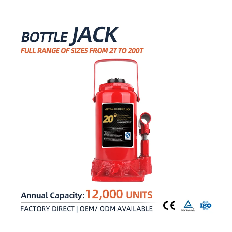 Powerful 20t Bottle Jack 10 Ton Hydraulic Bottle Jac for Heavy-Duty Vehicle Lifting