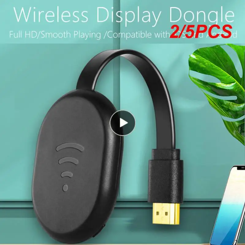 Mini Projetor de Tela Sem Fio, Dispositivo de Resolução 1920x1080, Celular Conectado ao Monitor de TV, IOS Android Windows, 2 Pcs, 5Pcs