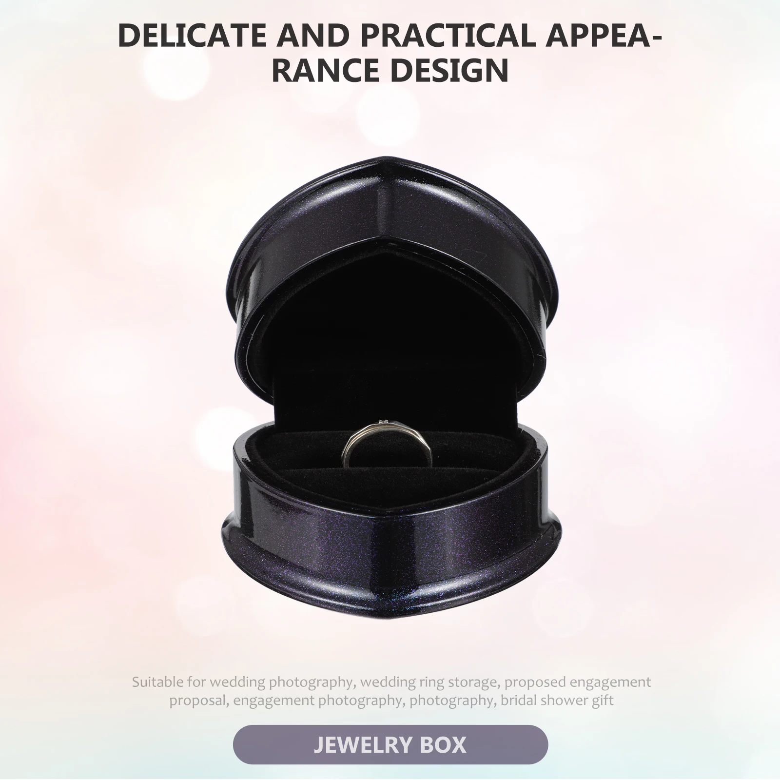 

Led Light Jewelry Ring Box Premium Storage Display Earring Necklace Organizer Durable Multi-Functional Case Decorative Holder