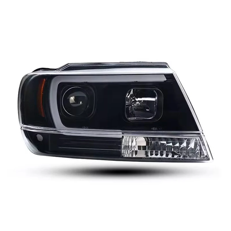 For Guipu GrandCherokee 1999-2004 Car Headlight Accessories Modified LED DRL Headlight Upgrade LED Far and Near Car Headlight