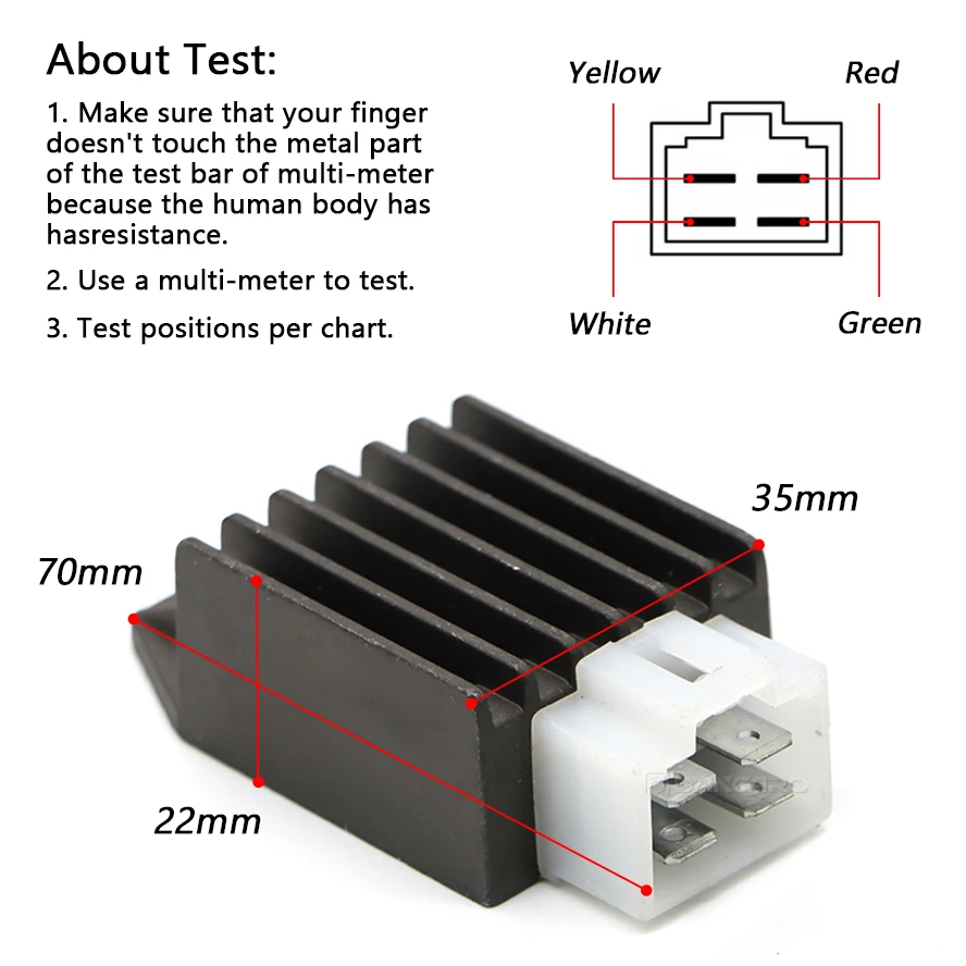 Motorcycle Parts Ignition Voltage Regulator Rectifier For GY6 50 80 125 150cc Moped Scooter ATV Pit Bike Parts Accessories