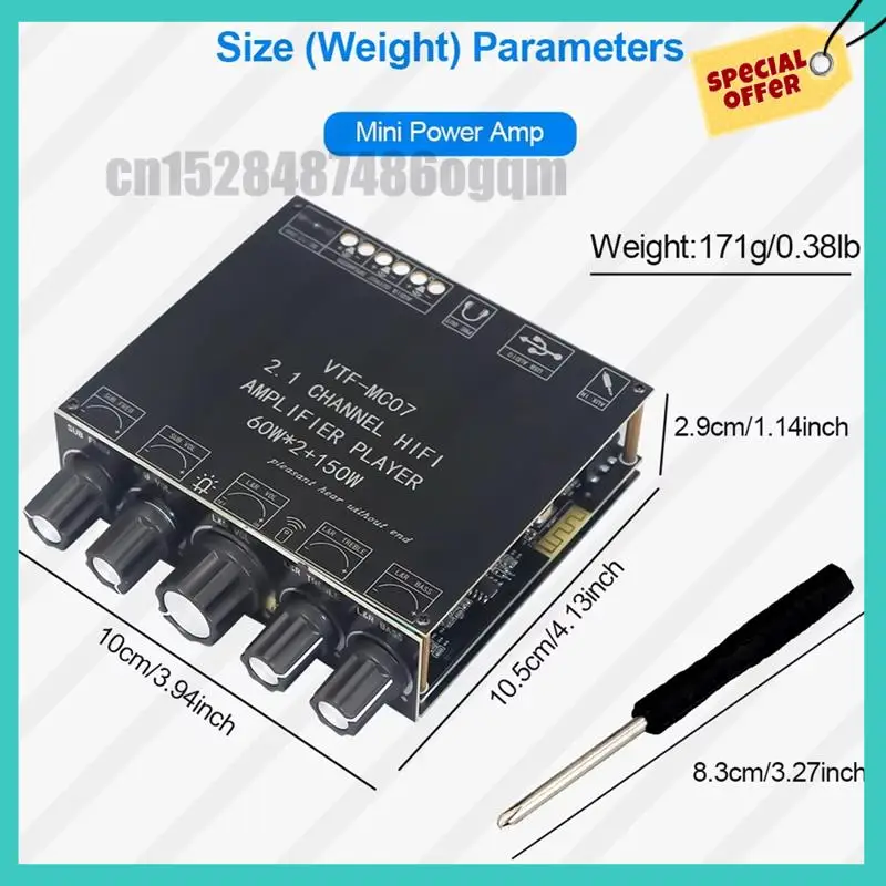 -ABJZ TPA3116 Modulo amplificatore stereo 12V-26V Modulo amplificatore stereo digitale ad alta potenza 2X 60W+150W