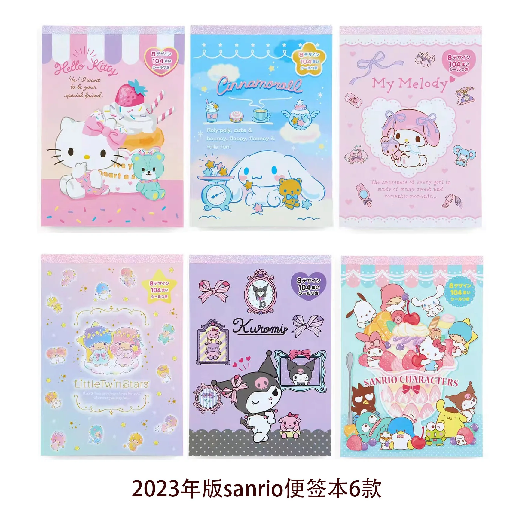 

New Sanrio Cinnamoroll Memo Pad Kawaii Cartoon Hello Kitty Notepad Cute Anime Kuromi Pochacco Students Hand Account Notebook