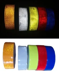 5cm*5M night reflective PVC tape sewing for garment flashing tiny star reflective lattice belt