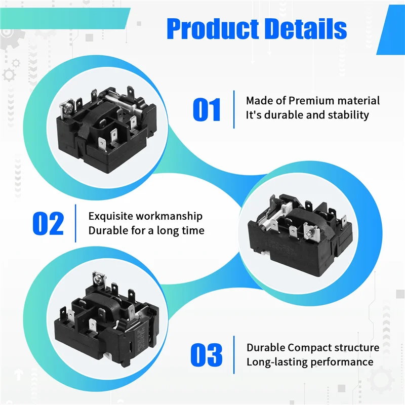 

ABDJ-Starter QP3-22A Overload Protector Relay Refrigerator Accessory For Homa BCD-285K Refrigerator Compressor PTC