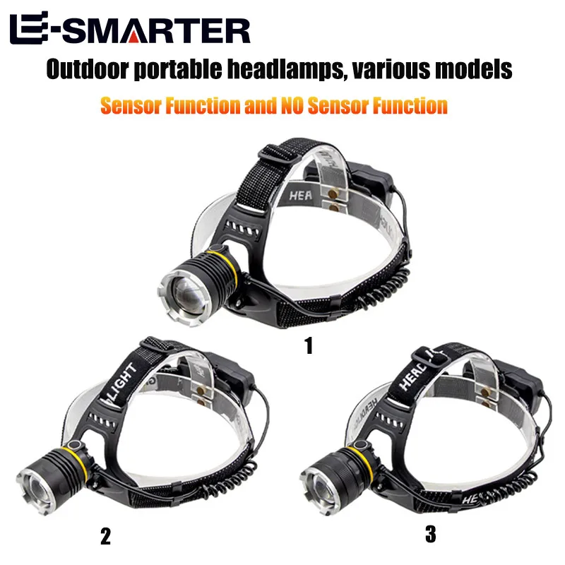 Sensor Headlight High Power LED Headlamp Rechargeable Flashlight Built-in 18650 Battery Fishing Camping Head Lamp