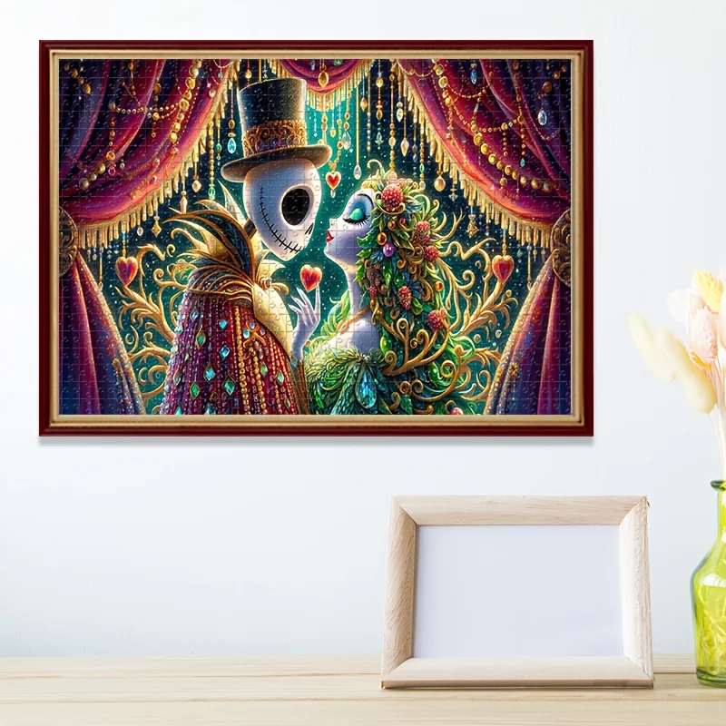 Nightmare Before Christmas Jack Skellington & Sally 1000pcs Jigsaw Puzzle - Challenging Large Jigsaw for Adults, Tim -Inspired