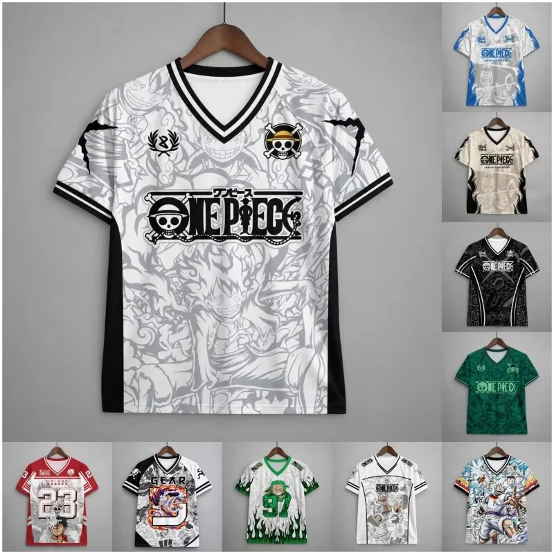 OnePiece Anime Collection Jersey Straw Hat Crew Character Mesh Breathable Sports Casual T-Shirt Adult/Children's Family Matching