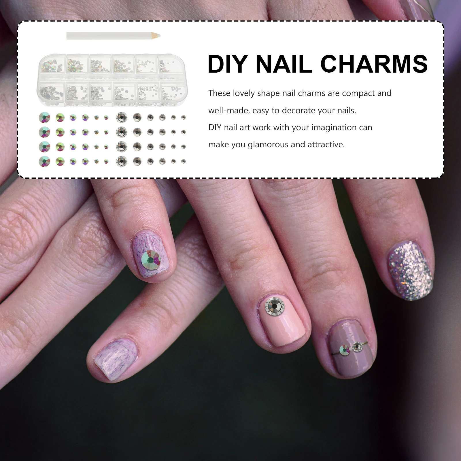 Bijoux pour ongles en diamant à fond plat, breloques, strass, gemmes, petit verre, décoration créative pour ongles, artisanat, vêtements à dos plat, bricolage