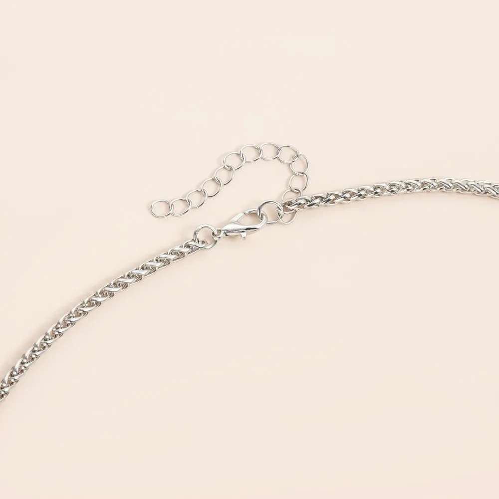 New Geometric Square Irregular Y-shaped Grey Glass Pendant Black Diamond Pendant Long Tassel Layered for Women