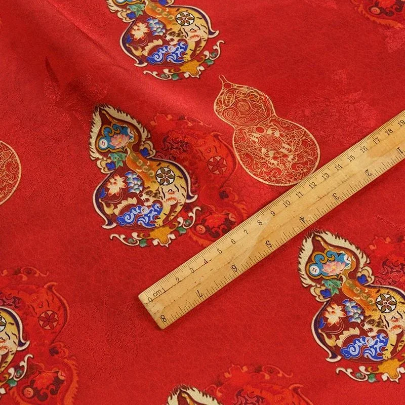 중국 팔바오보 풀루 조롱박 향기 클라우드 원사 꽃 Rauco 자카드 원단, DIY 코트, 치파오 원단, 신제품