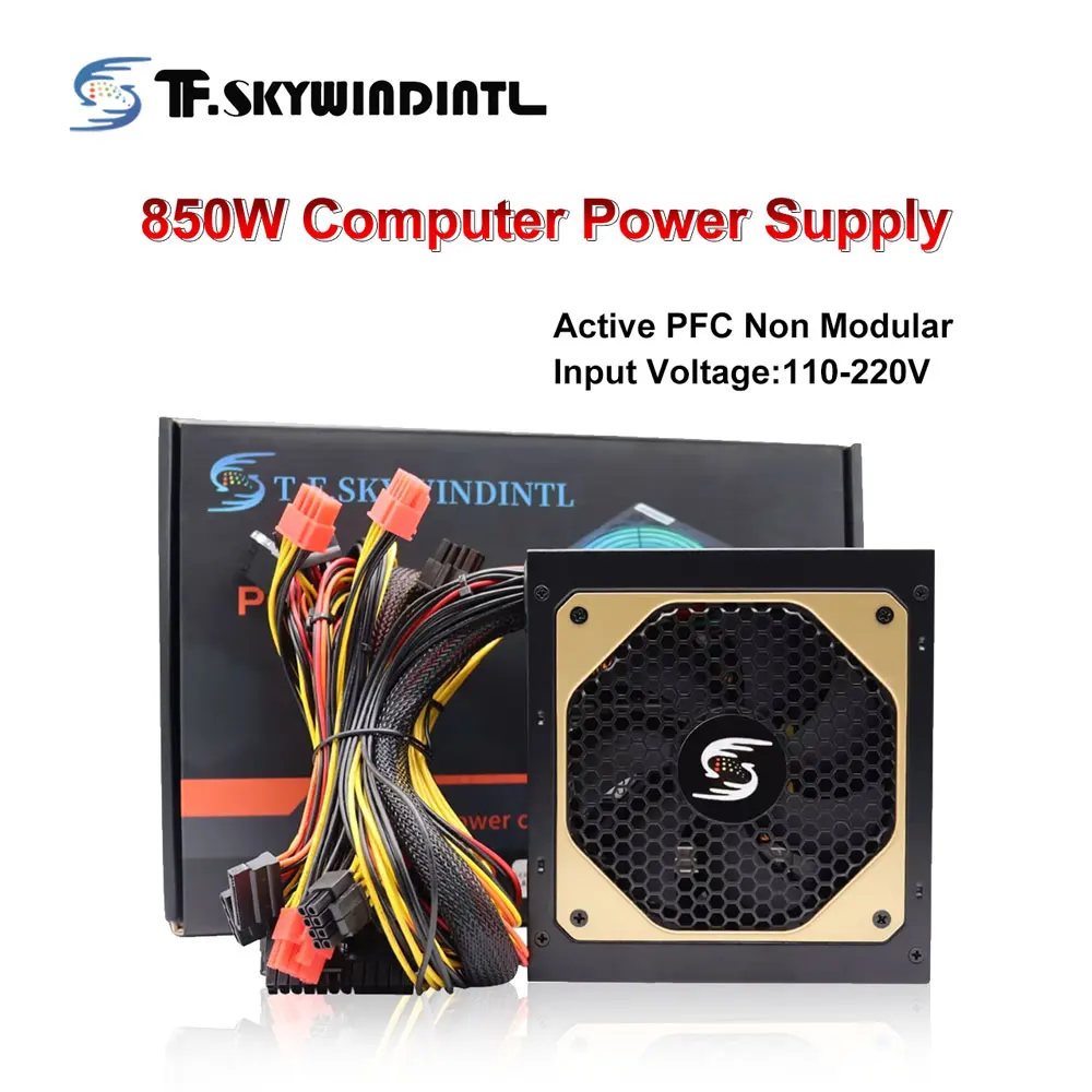 

TF850W Gaming Power Supply ATX PC PSU 220V 20+4Pin Main Power Suitable for Desktop E-sports Video Game Computer