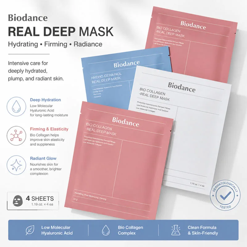 Biodance Caviar Pdrn Bio-Collagen Deep Hydrating Gel Mask Nighttime Moisturize Shrinking Pores Improving Elasticity Skin Care