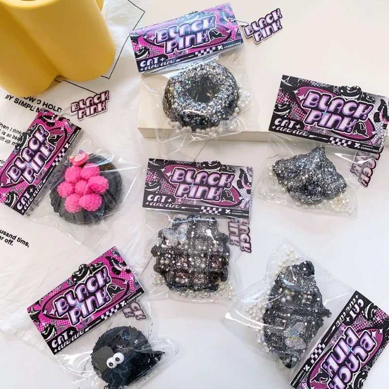 Dark Series Mud Like Kneading and Decompression Toy EVA Bag, A Stress Relieving Tool with A Sticky and Ultra Soft Texture