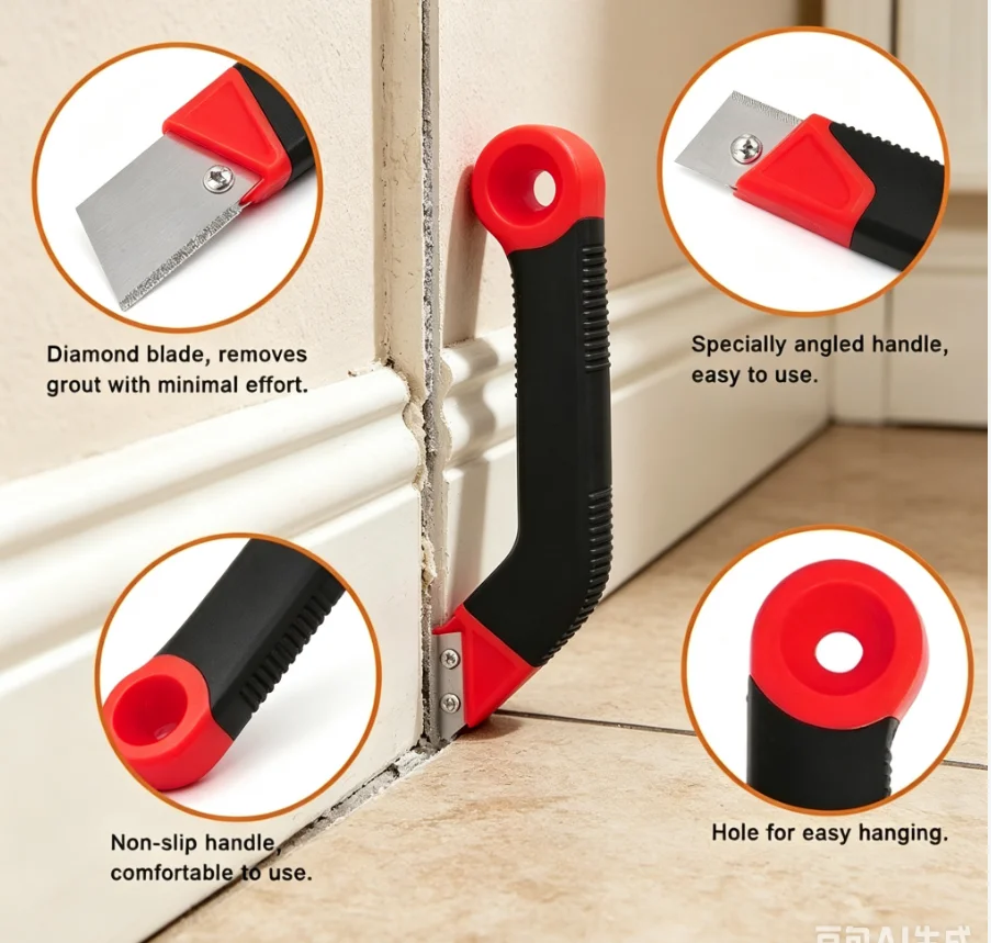 

Gap Cleaning Knife Tile Grout Remover Wall Floor Joint Rake Scraper Ceramic Beautiful Seam Cutting Broken Particle Chip Blade
