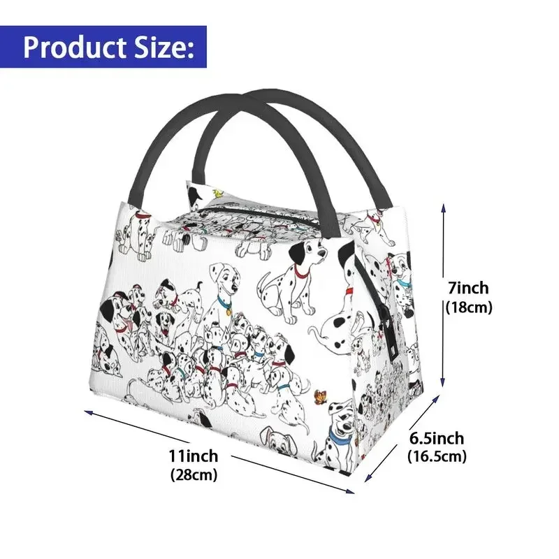 Custom Dalmatians Dog Lunch Bag Men Women Warm Cooler Insulated Lunch Boxes for Office Travel