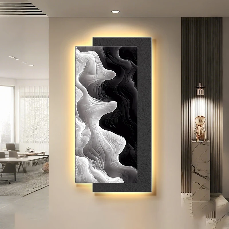 

Decoration Painting Light Painting Luxury Abstract Black And White At The