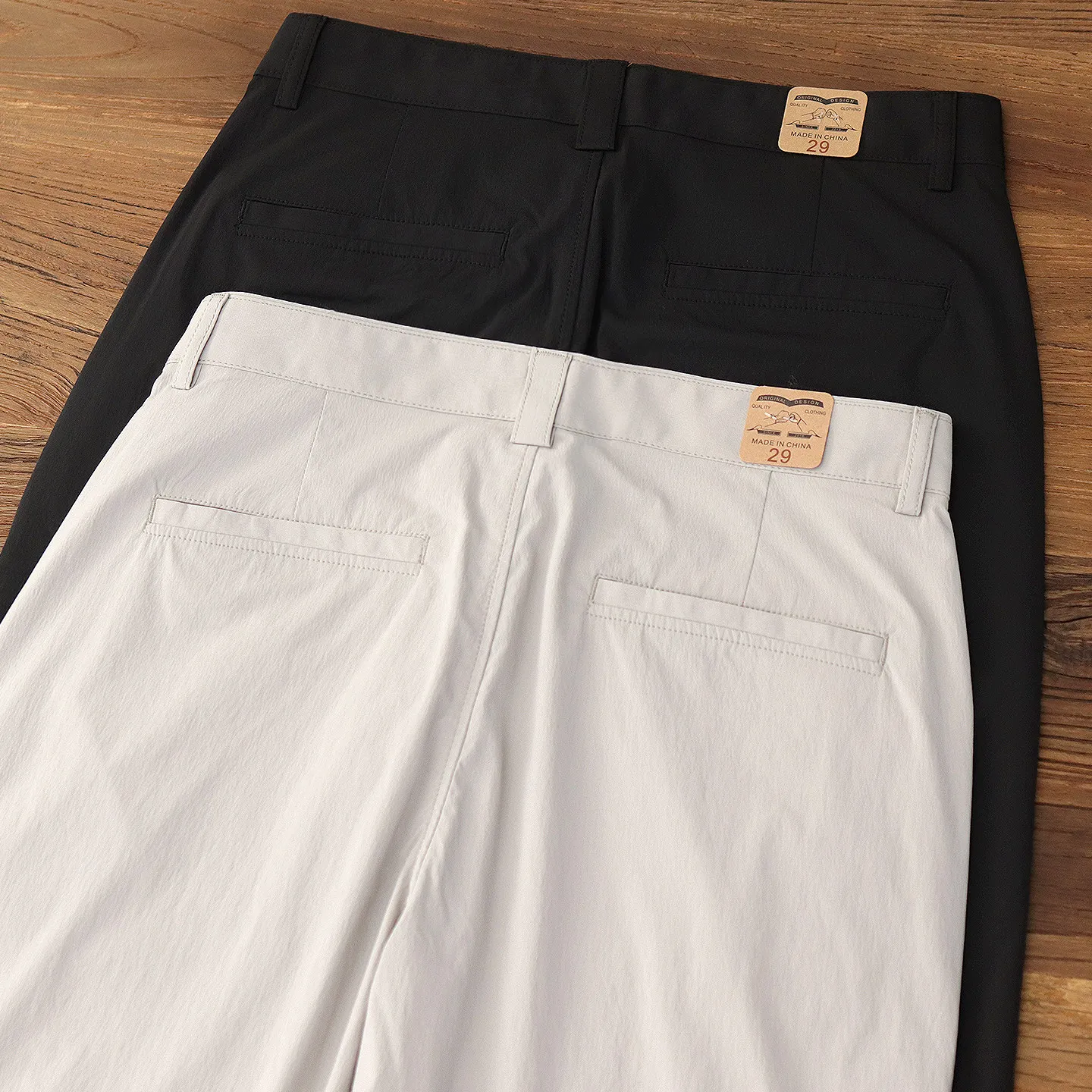Summer Thin Casual Pants Men's Stretch Lightweight Tapered Small Straight Pants