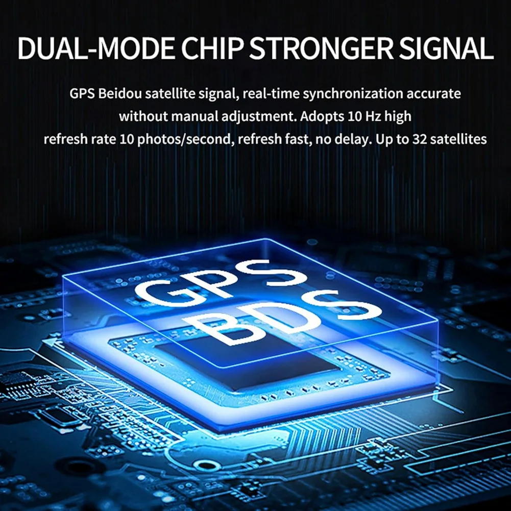 شاشة عرض للسيارات، HUD H4، عداد السرعة GPS، أول ملون، عداد السرعة الرقمي ذو الخط الكبير GPS مع السرعة