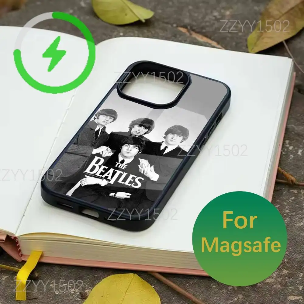 حافظة هاتف T-The Band B-Beatles-es Let It Be لهاتف iPhone 17,16,15,14,13,12,11,Pro,Max,Plus,Mini,SE4,E Magsafe للشحن اللاسلكي