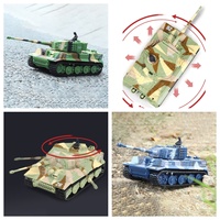 1/72 RTR RC Tank German Tiger Battle Tank With 360°Rotating Turret And Sound Effects Mini Toy For Kids Collectors
