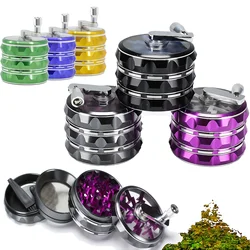 2.5 Inch（65mm）Hand Crank Grinder, Potable Large Grinder With Transparent Top Cover