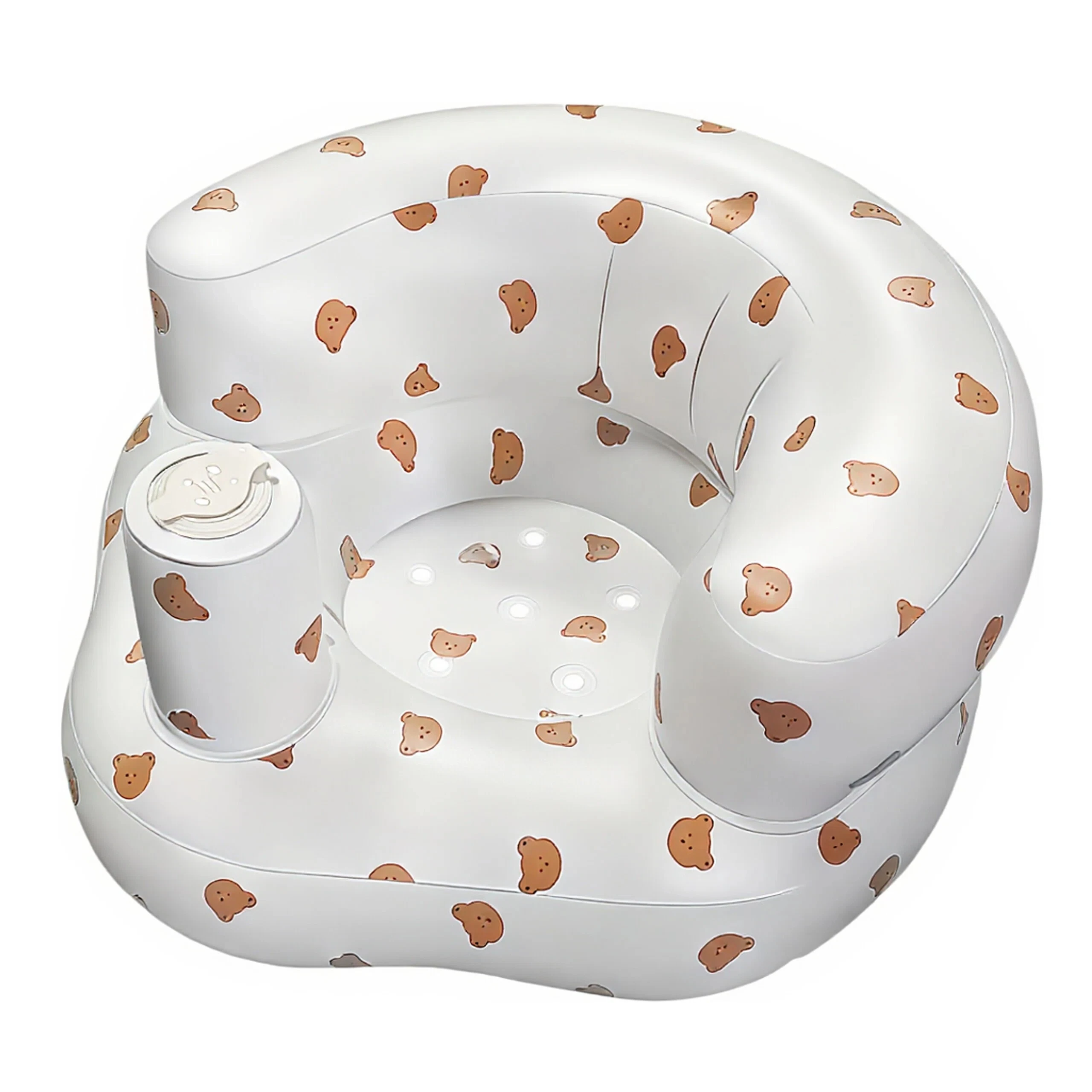 New Simple Two-Layer PVC Inflatable Children's School Seat, Baby Bath Stool, Infant High Chair and BB Small Sofa view 4