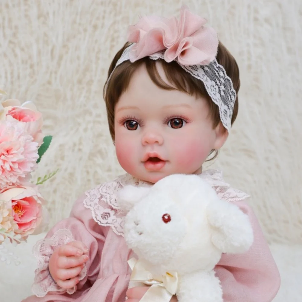 Cloveray 49 cm Full Body Vinile Realistico Reborn Baby Doll 20 pollici Originale Carino Vinile Soll Fatto A Mano High-end Dipinto Giocattolo Regalo Del Capretto