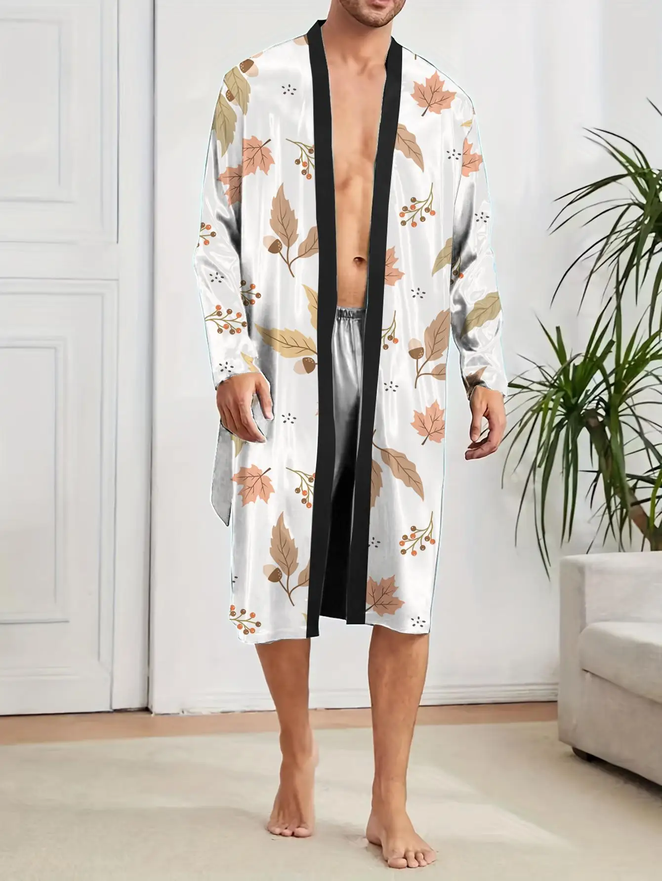 1pcs Men's Robes 2026 Spring/Summer sleepwear Sleepwear Graphic Shower robe Robe man Breathable Bathrobe men 3D Printed