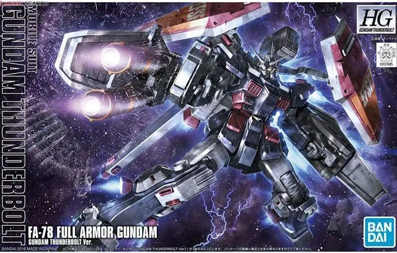 Bandai Hg Full Equipment Full Armor Gundam 1/144 Fa-78 Thunder Space Assembly Model Gift Mecha Warrior Figure Educational Toy